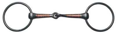 Korsteel 5 1/2” Sweet Iron Copper Loose Ring Snaffle Bit KS English Western Snaffle Bit