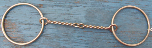 4 1/2” - 5 3/8" Twisted Wire Loose Ring Snaffle Bit Single Twisted Wire Snaffle Western Snaffle Bit