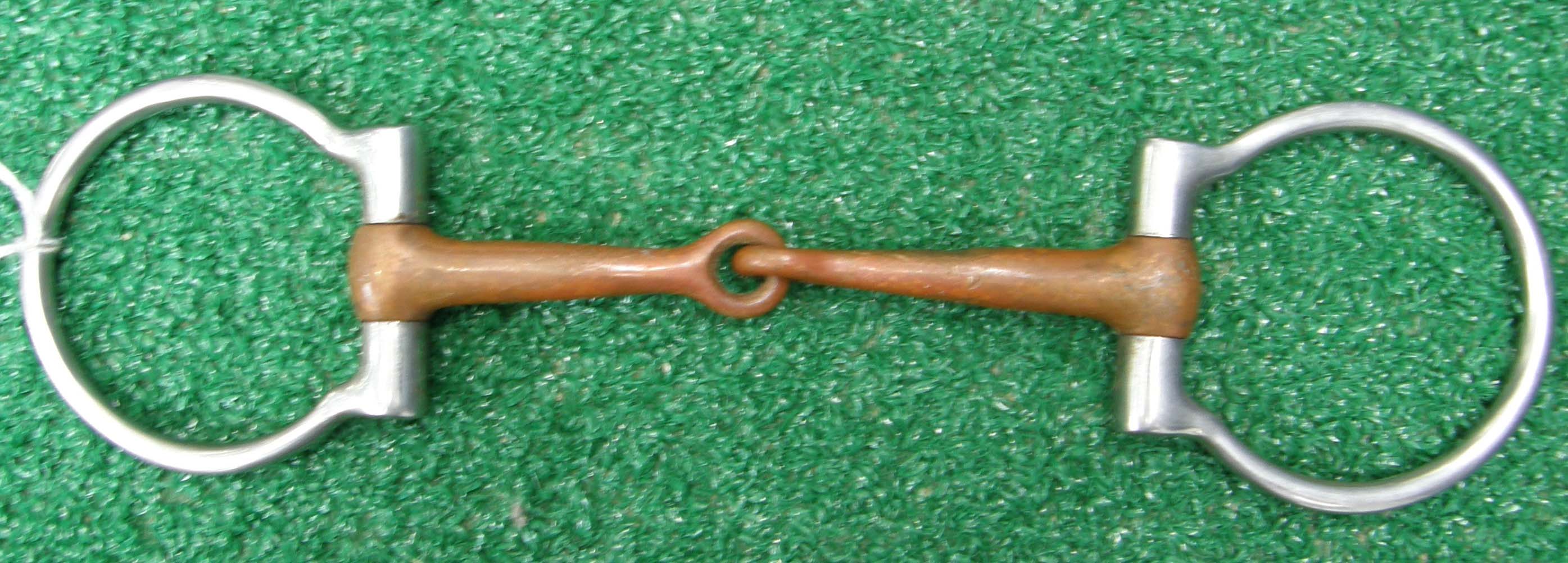 5" 5 1/4” Copper Mouth Jointed Snaffle Off Set Dee Bit Offset D Snaffle Bit Western Snaffle Bit