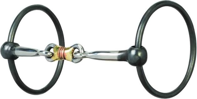 Weaver 5” Sweet Iron Dogbone Mouth with Copper Inlay Stage 1 Training Bit Snaffle Bit Western Snaffle Bit