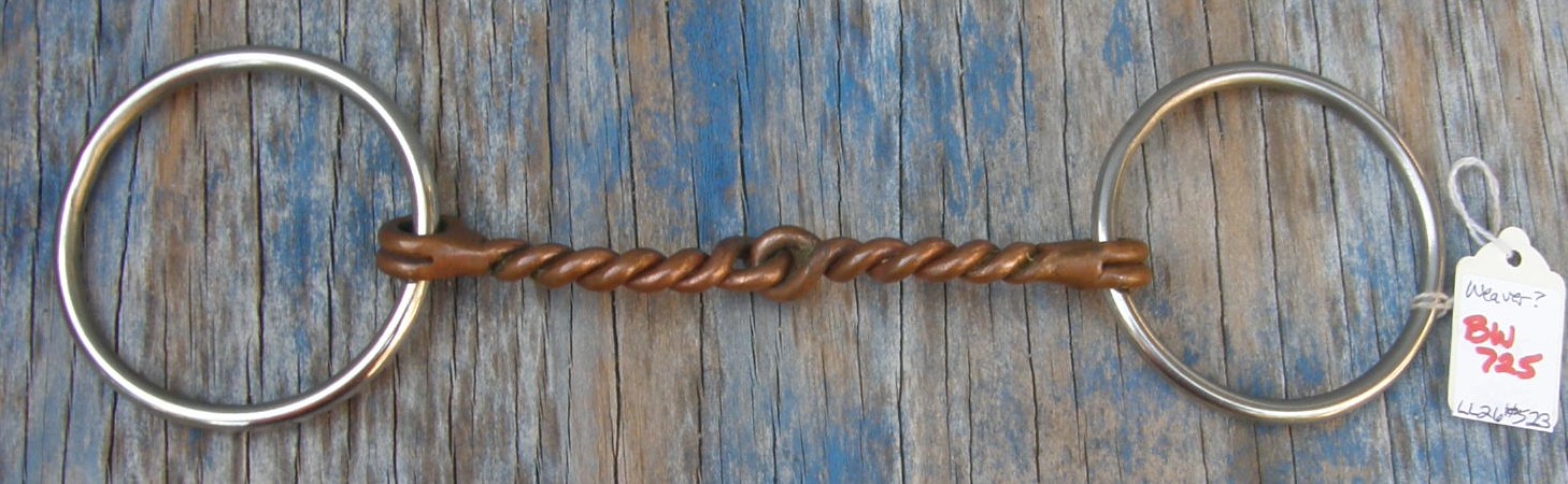 Weaver? 5” Copper Twisted Wire Loose Ring Snaffle Bit English Western Snaffle Bit
