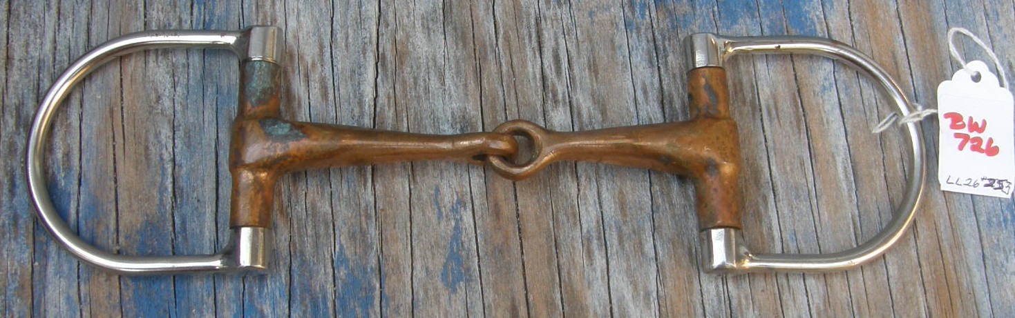5" Copper D Ring Snaffle Bit Copper Dee Ring English Western Snaffle Bit